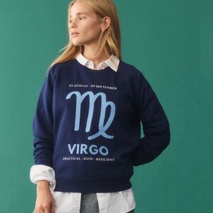 NWT Anthropologie The Zodiak Sweatshirt by Catherine O’Sullivan: Virgo Small